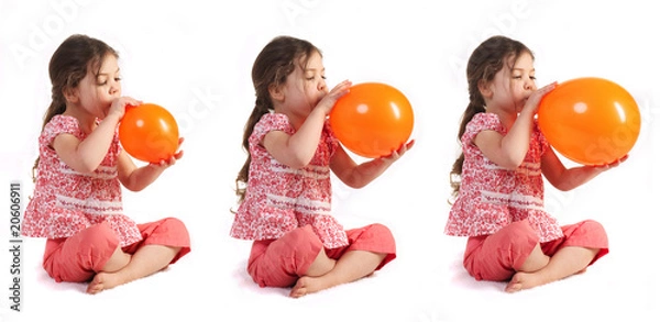 Fototapeta Blowing up A Balloon