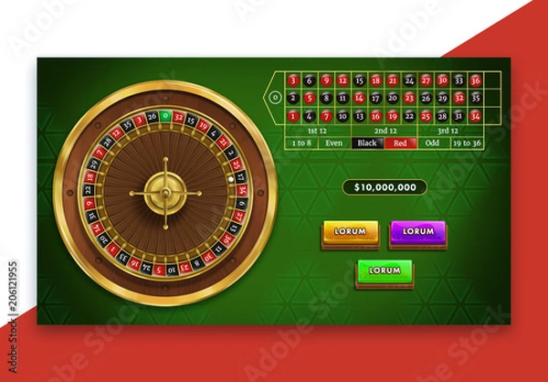 Fototapeta Roulette Game Mockup Kit