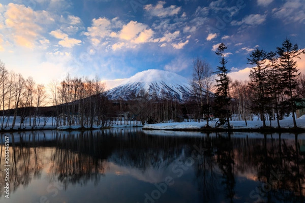 Obraz 羊蹄山の朝日