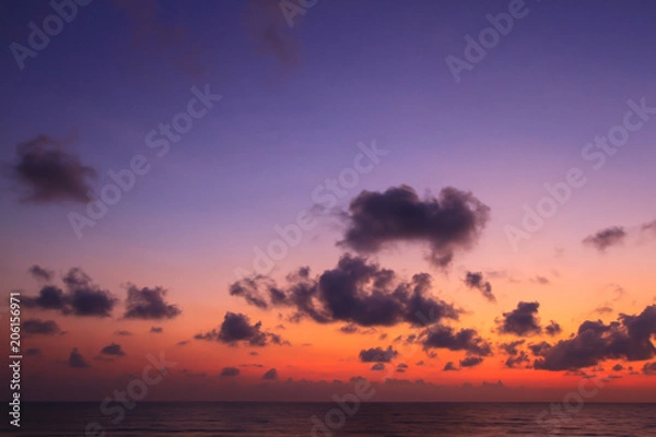 Fototapeta Beautiful sky at  twilight time for background