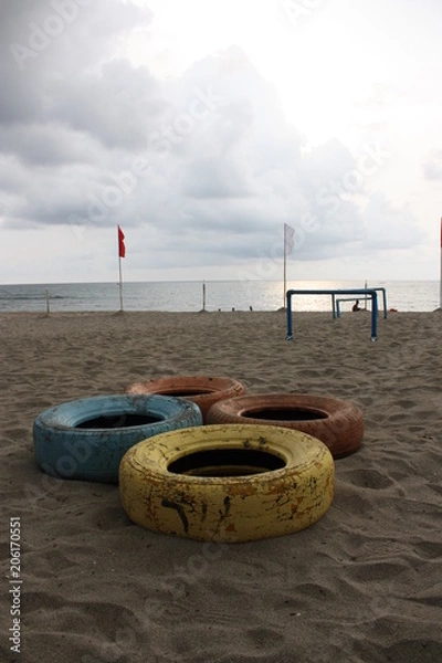Obraz Toys on the beach