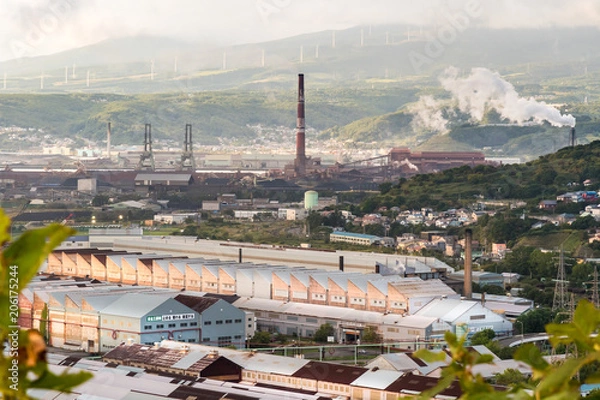 Fototapeta 室蘭の工場地帯 / 北海道室蘭市の観光イメージ