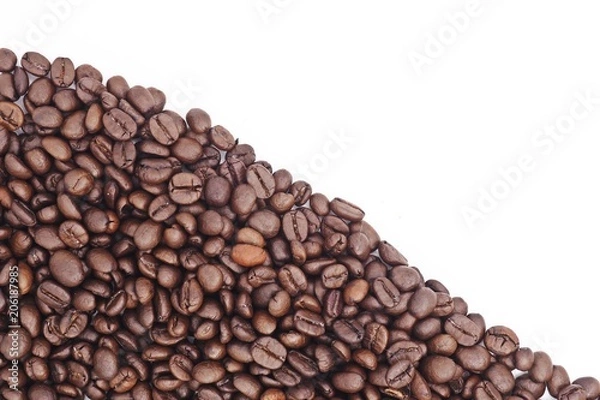 Fototapeta Coffee Beans on white background