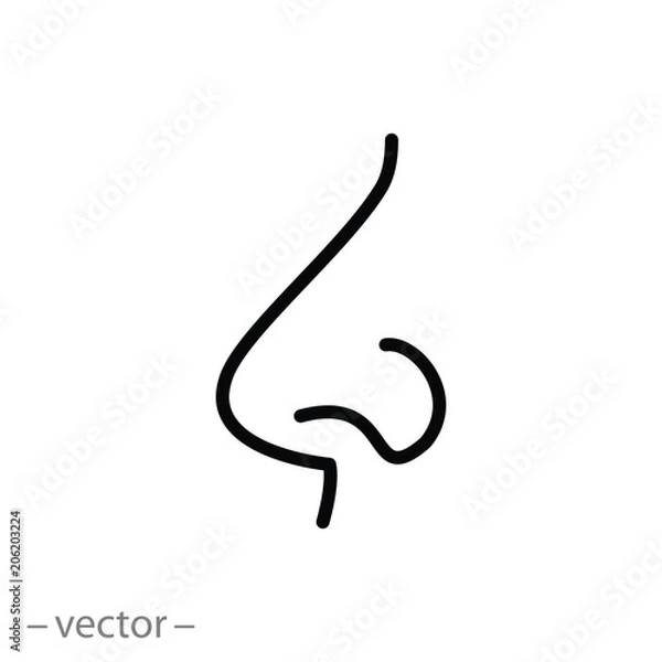 Fototapeta nose vector icon