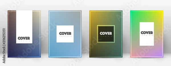 Fototapeta Flyer layout. Hipster great template for Brochure, Annual Report, Magazine, Poster, Corporate Presentation, Portfolio, Flyer. Amazing color transition cover page.