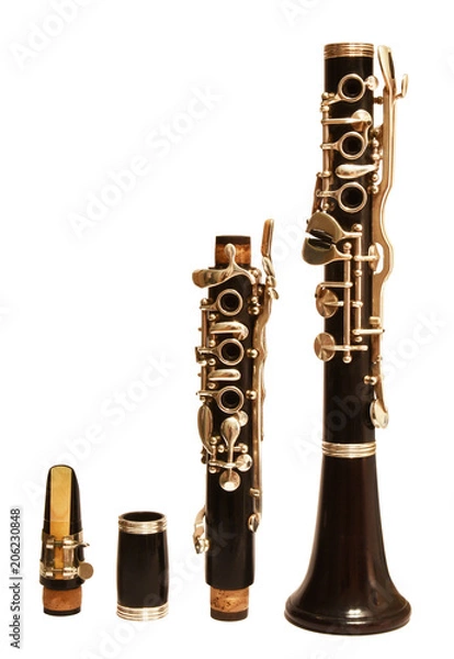 Obraz Clarinet isolated on white background