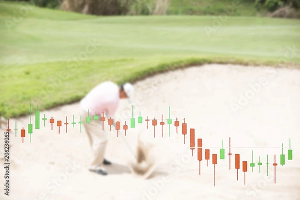 Fototapeta Stock chart performance