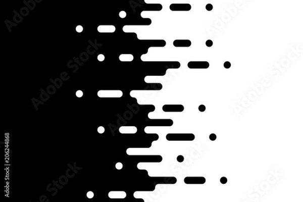Fototapeta Halftone gradient lines Speed abstract pattern Isolated object on white background vector illustration