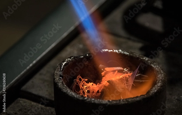 Obraz  silver melting process