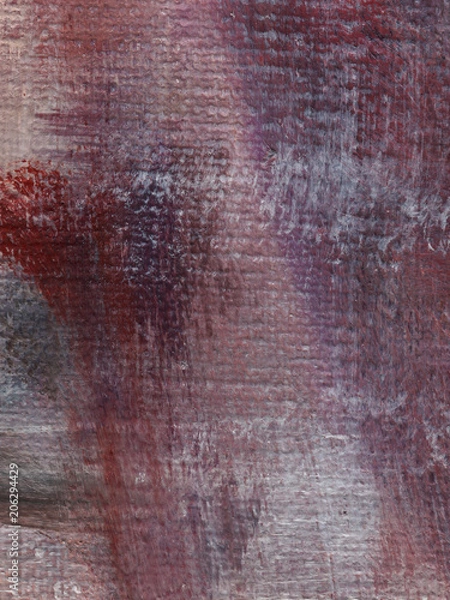 Fototapeta Abstract art background. Oil on linen. Brown and dark colors. Soft brushstrokes of paint.