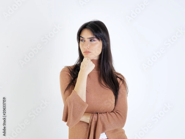 Obraz Mujer pensando y decidiendo