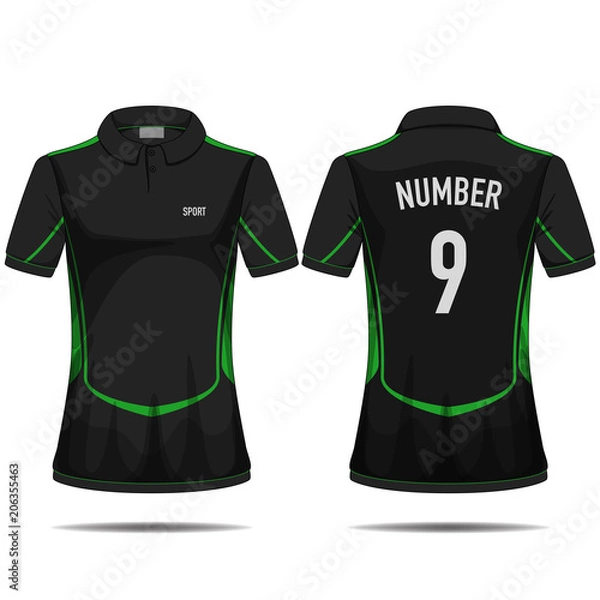 Obraz black sport t-shirt design.