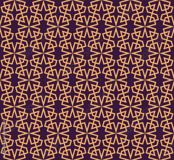 Fototapeta Vector seamless pattern. Modern stylish abstract texture. Repeating geometric linear tiles pattern background