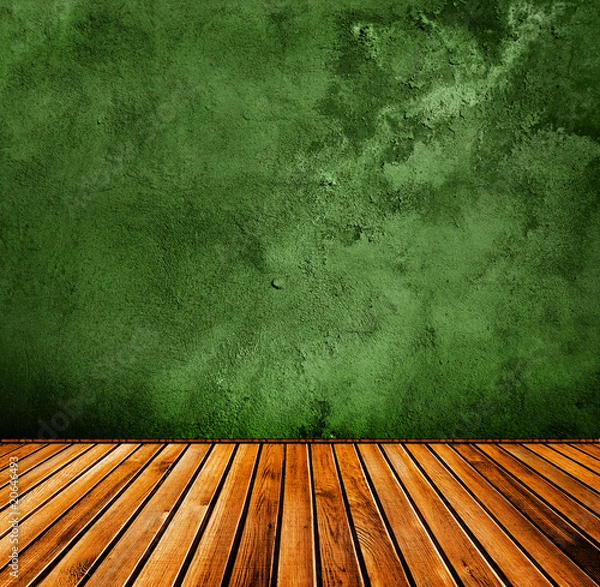 Obraz grunge green interior