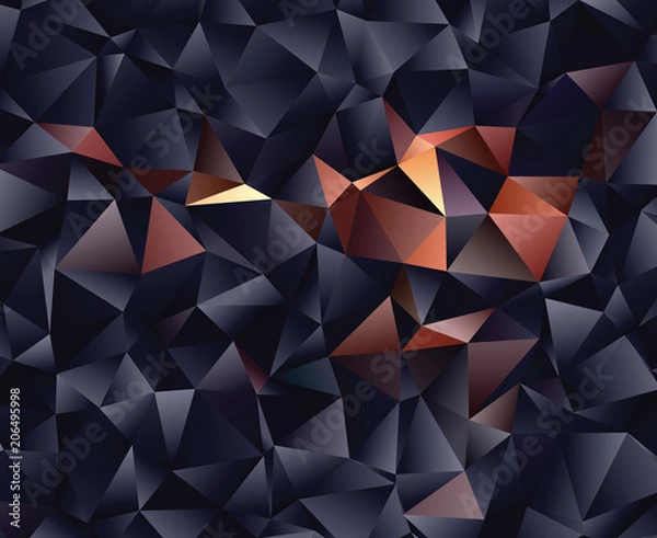 Obraz Abstract vector  polygonal  background. Low poly triangular pattern. The best graphic resourse for your design works.