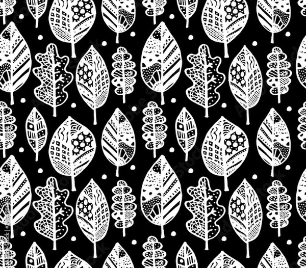 Fototapeta Autumn leaf, seamless pattern for your design