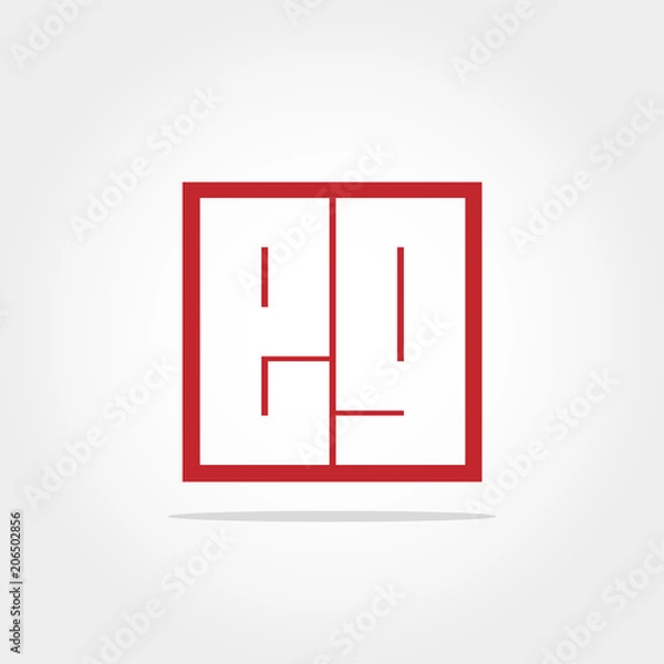 Obraz Initial Letter EG Logo Design