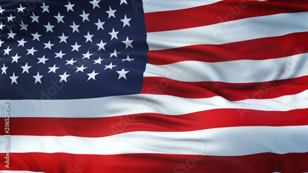 Obraz USA Realistic Waving Flag Background 