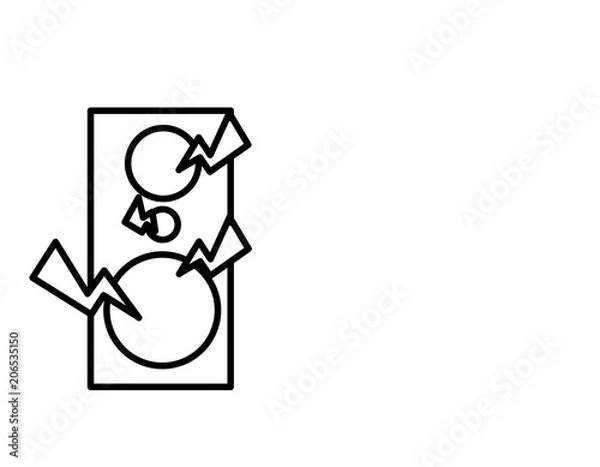 Fototapeta スピーカー音(線画)