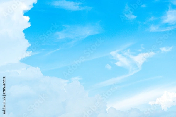 Fototapeta Blue sky with white clouds.