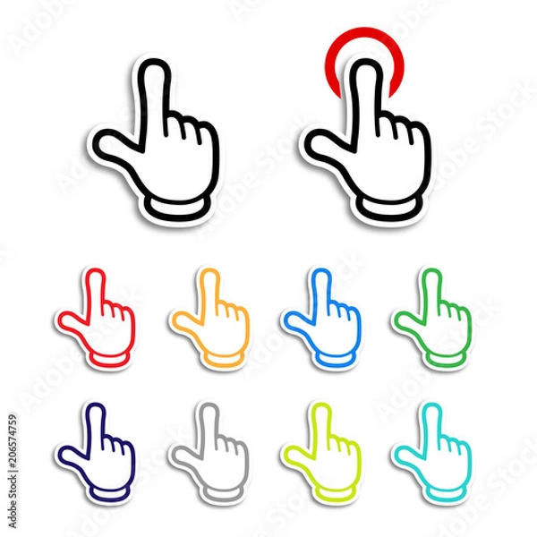 Fototapeta イラスト素材｜手のサイン アイコン