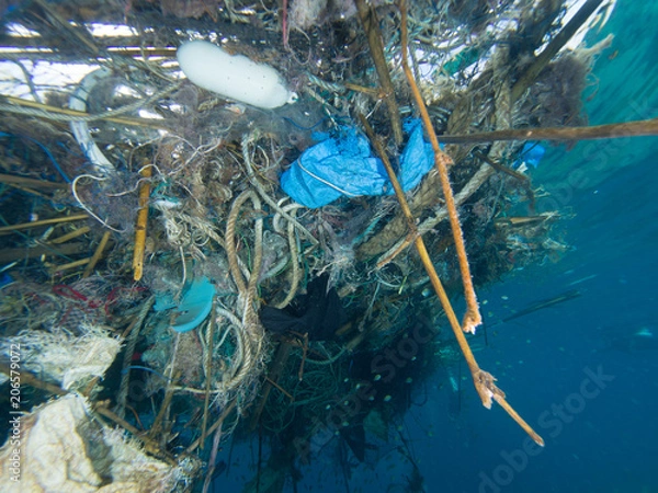 Fototapeta Floating garbage