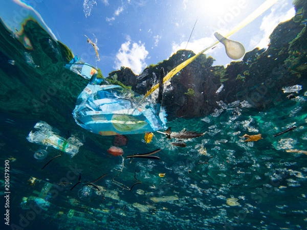 Fototapeta Plastics on the surface