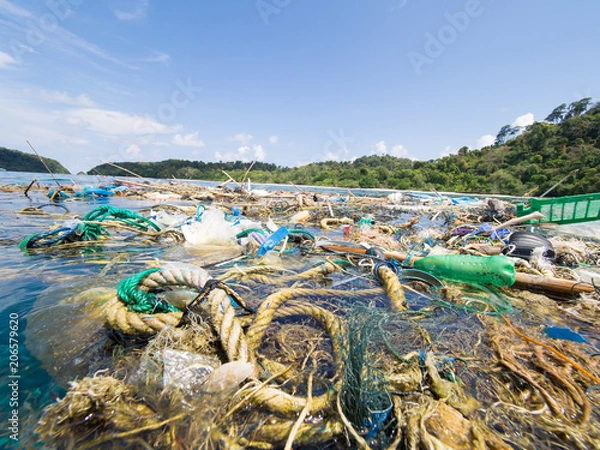 Fototapeta Floating garbage