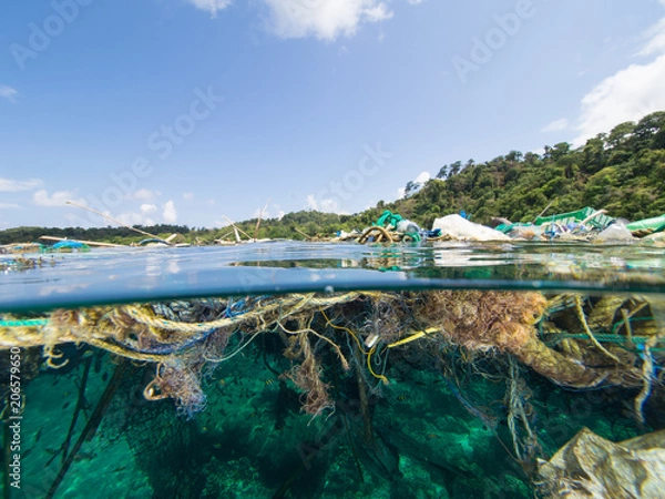 Fototapeta Floating garbage