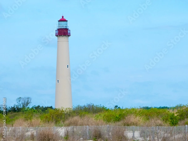 Obraz The Cape May beach lighthouse, NJ, USA