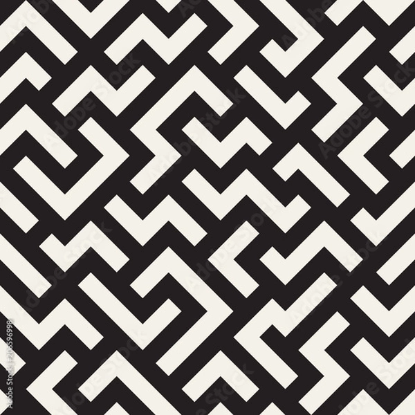 Fototapeta Vector seamless pattern. Modern stylish abstract texture. Repeating geometric tiles