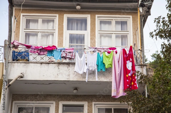 Obraz linen on the balcony