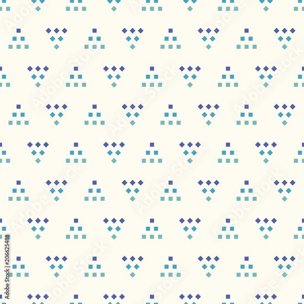Obraz Seamless pattern with triangles in blue colors