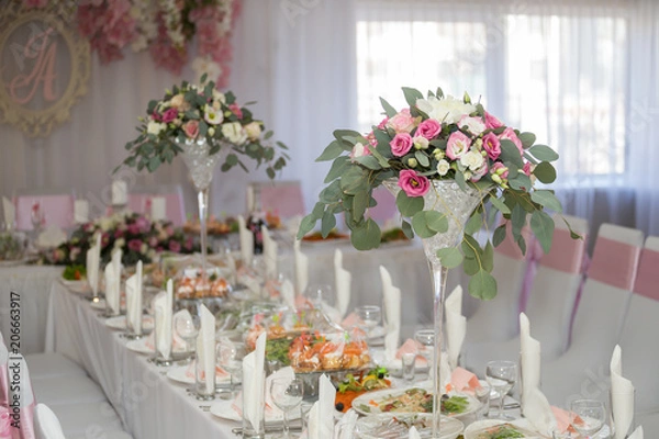 Obraz The table decorated to a wedding