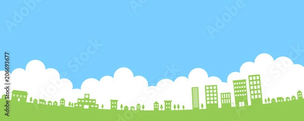 Obraz 住宅街と空