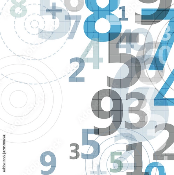 Fototapeta Mathematical digital code background