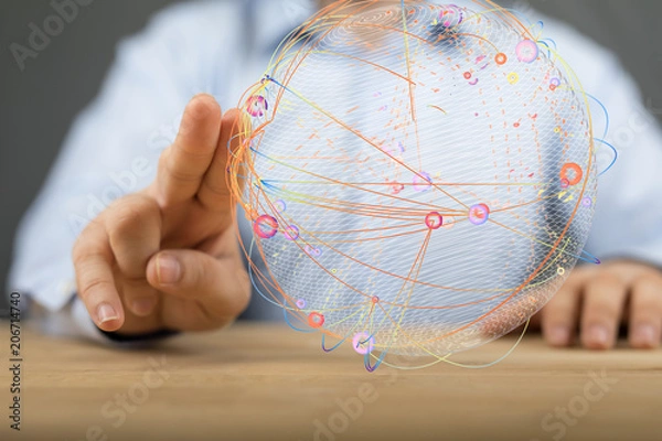 Fototapeta digital net 3d