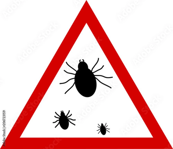 Fototapeta vector illustration, warning ticks