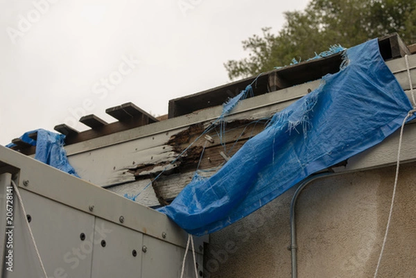 Fototapeta Worn roof