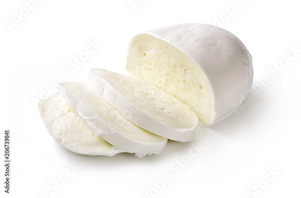 Obraz Bawolia mozzarella na białym tle