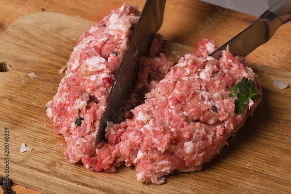Obraz minced meat, pork, beef, minced meat