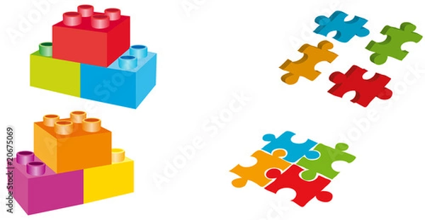 Obraz klocki - puzle
