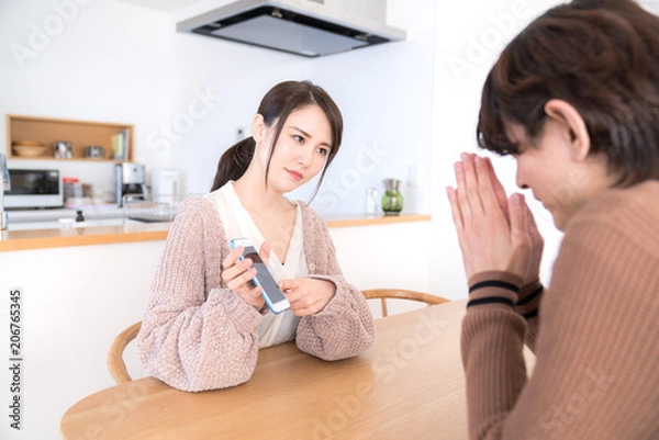 Obraz 問い詰める女性