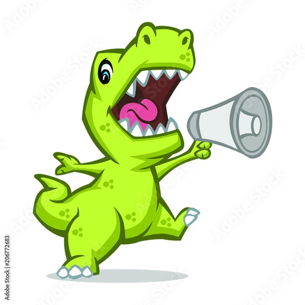 Obraz T-rex Speak Mascot Design Vector