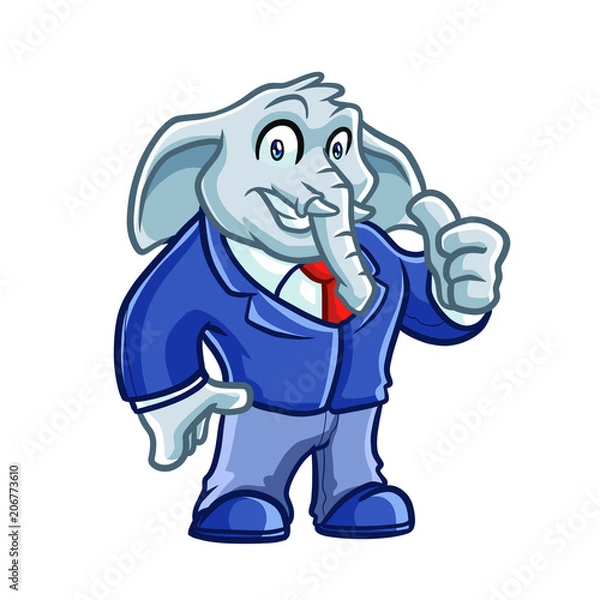 Obraz Elephant Business Mascot Design Vector