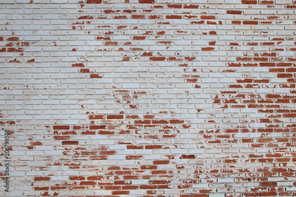 Obraz red and white brick wall grunge vintage retro background