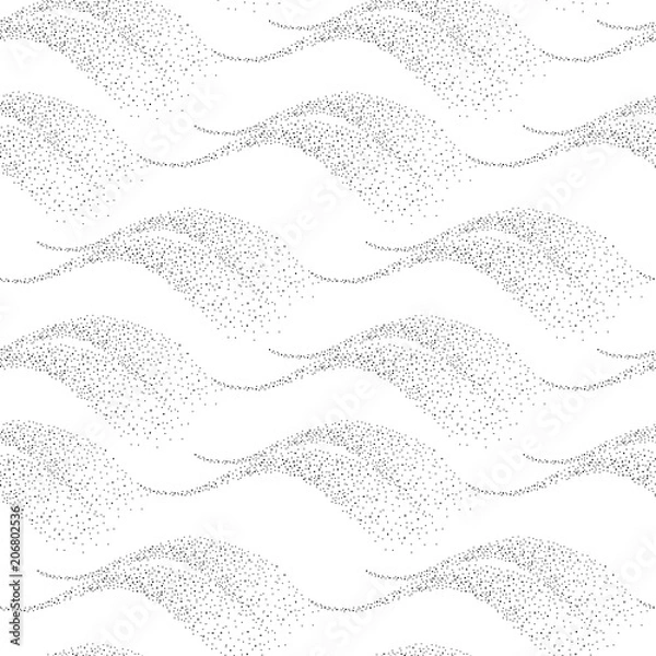 Obraz Halftone line. Seamless trendy pattern.