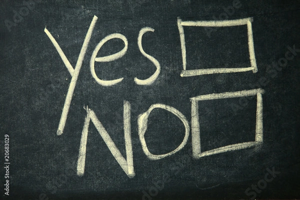 Fototapeta yes or no