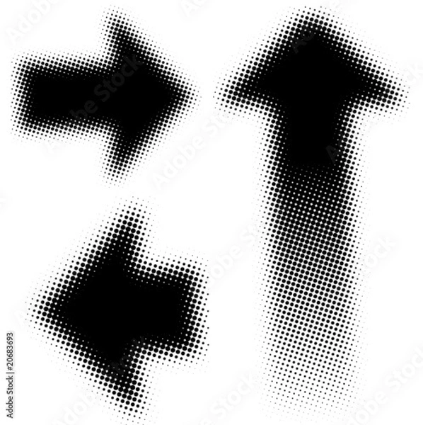 Obraz Half-tone effect - arrows