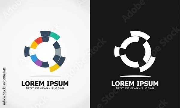 Fototapeta circle technology logo